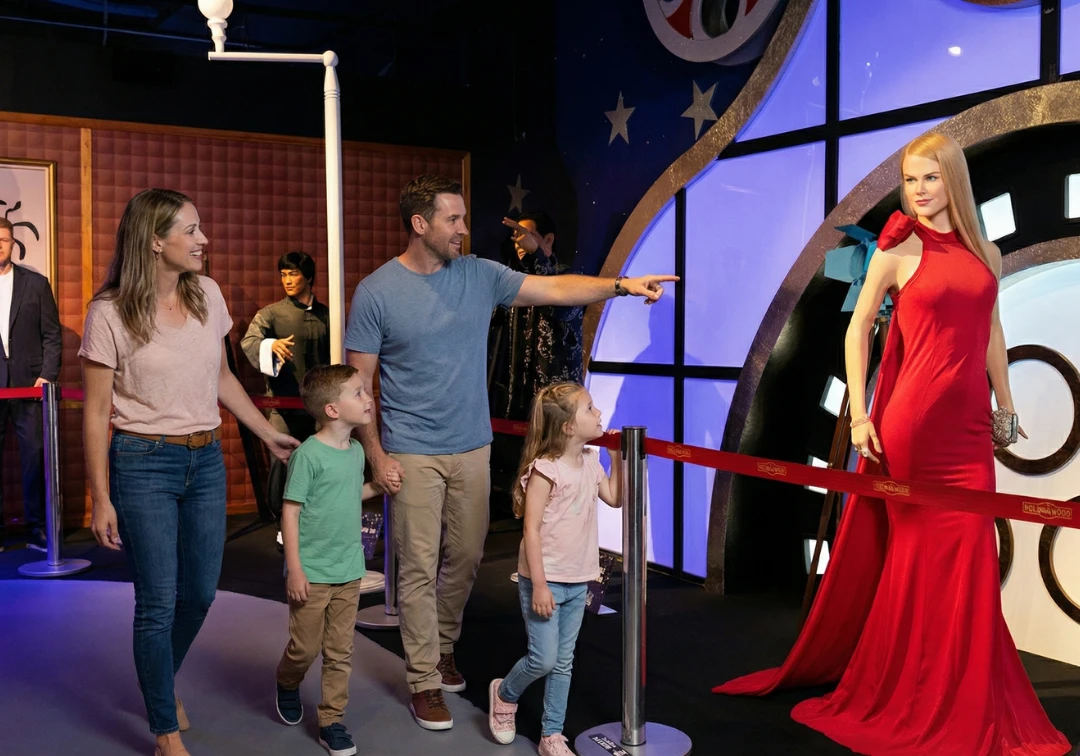 A experiência é real e surpreendente. Traga a família para viver emoções únicas e garantir fotos incríveis ao lado de grandes personalidades.